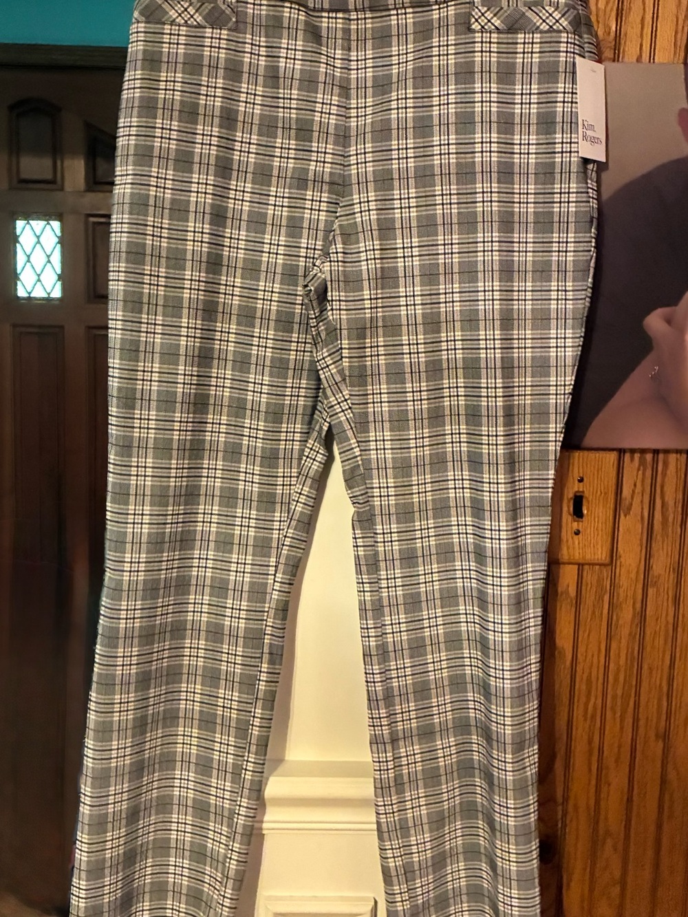 Kim Rogers Gray Plaid Trousers